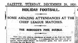 A successful Christmas for Boro with successive wins over Huddersfield during Christmas 1920 (...jpg