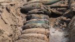 Unexploded bombs in a row on Humberside coastline 070820 CREDIT British Army.jpg